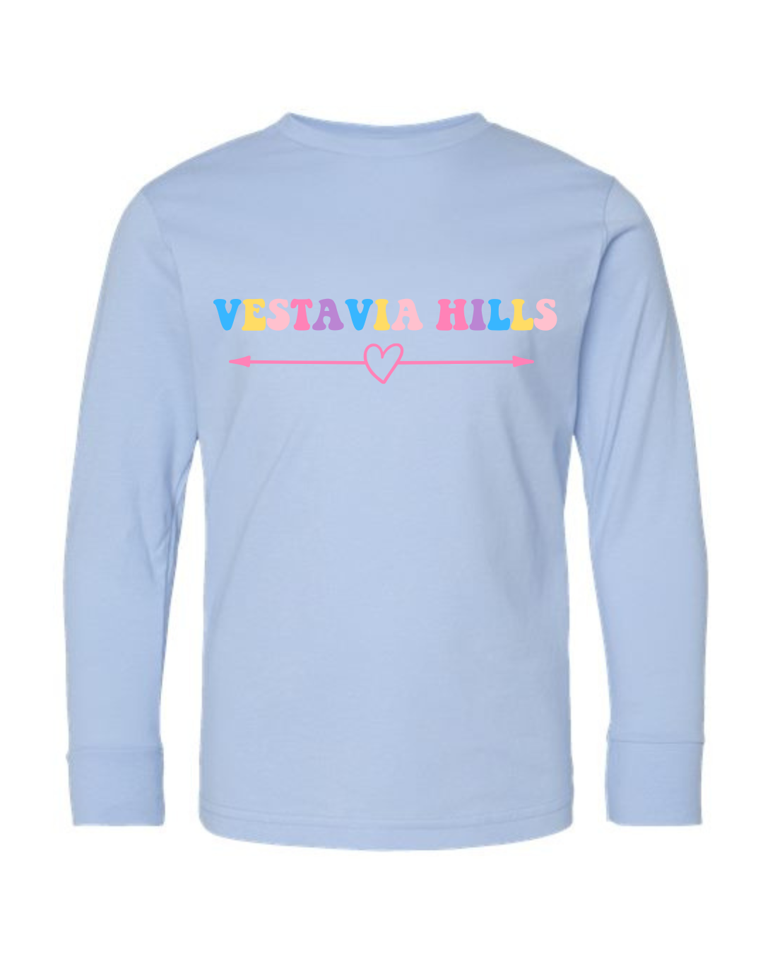 Vestavia Hills Heart Arrow Tee, Light Blue