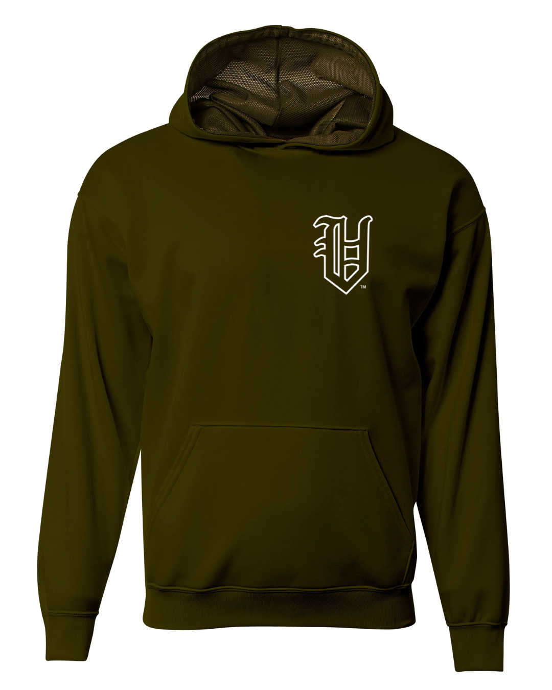Olde English V Military Green Hoodie