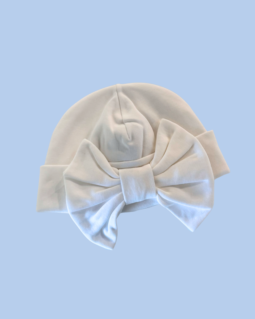 White Pima Beanie - Newborn