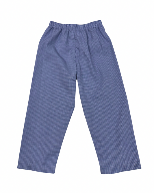 Leo Pant, Royal Blue Mini Gingham