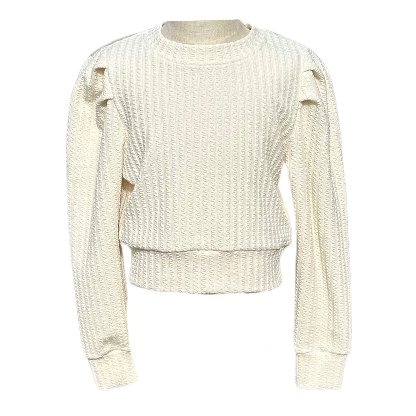 Jane Textured Sweatshirt, Cream
