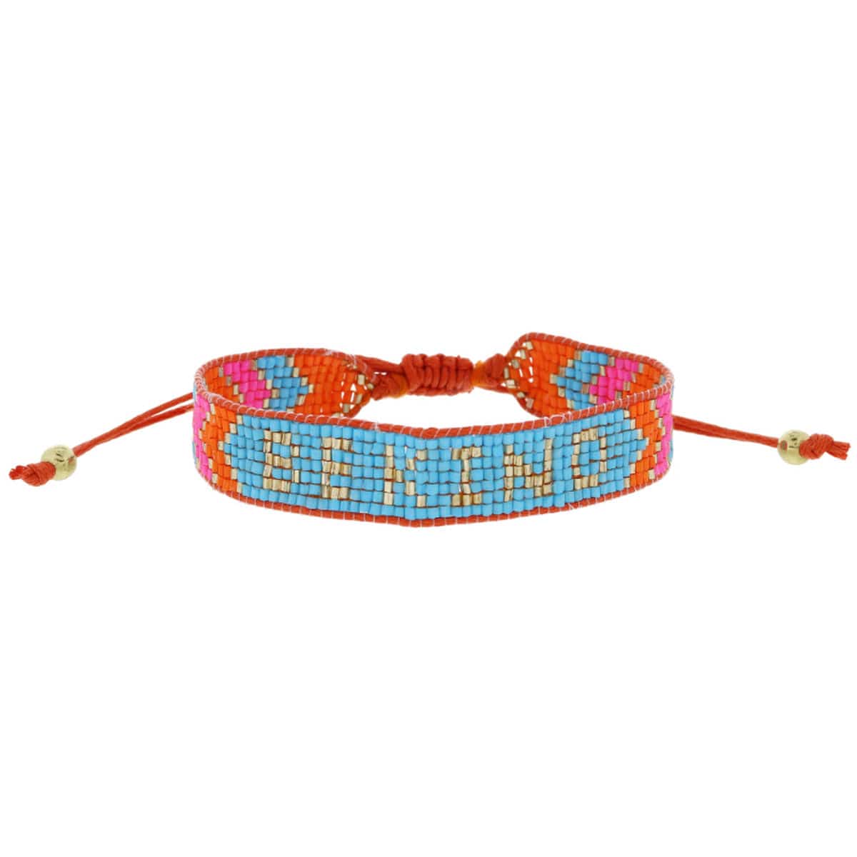 "Be Kind" Woven Beaded Bracelet