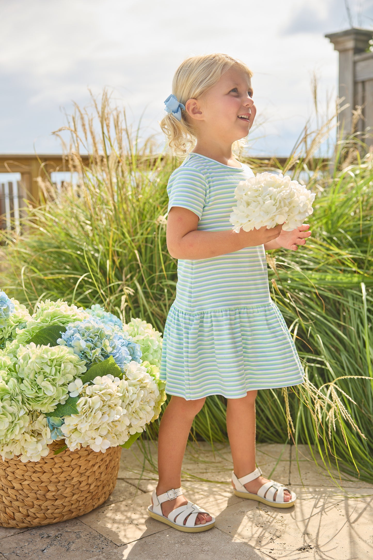 Kari T- Shirt Dress, Greenview Stripe