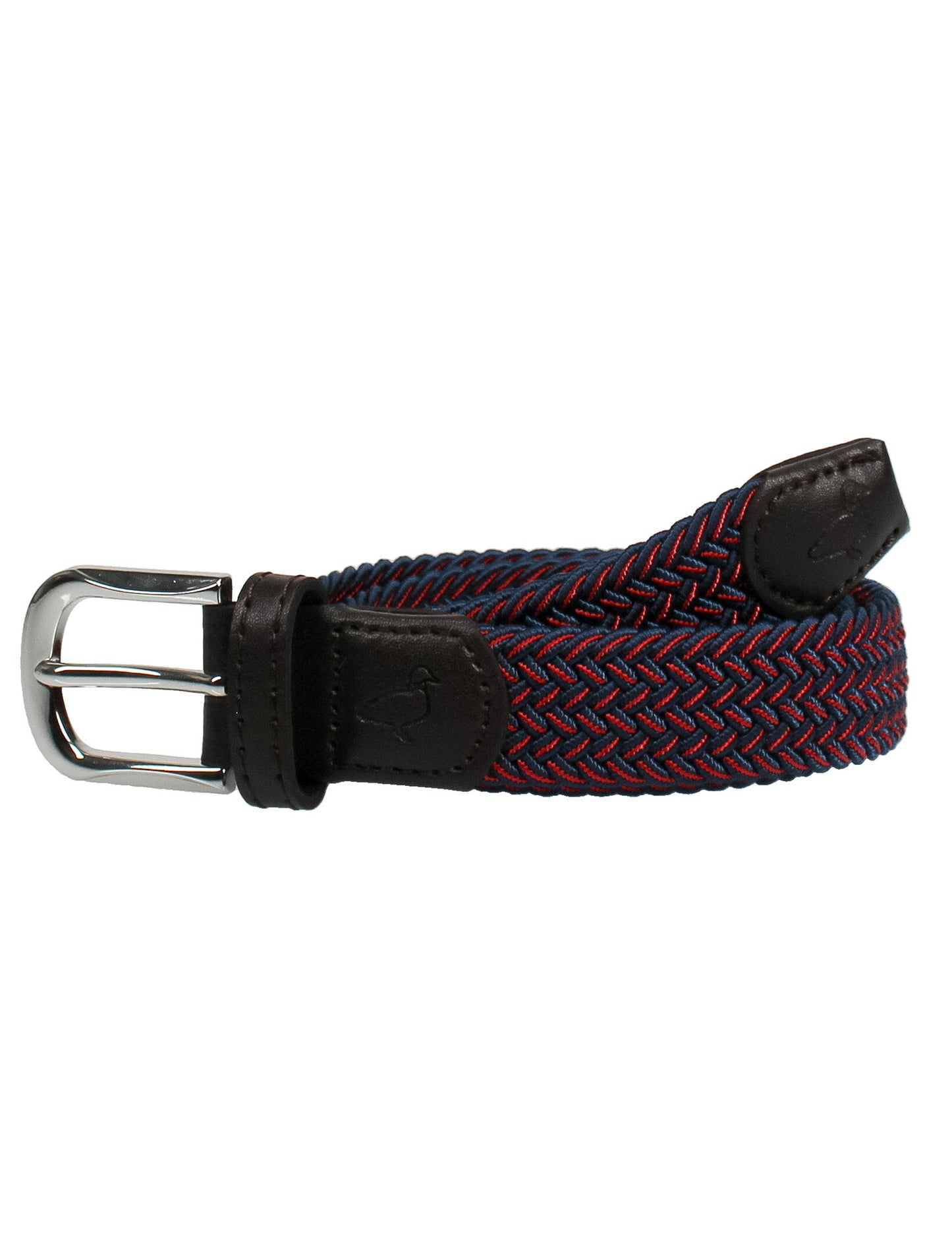 Country Club Stretch Belt, Navy and Red