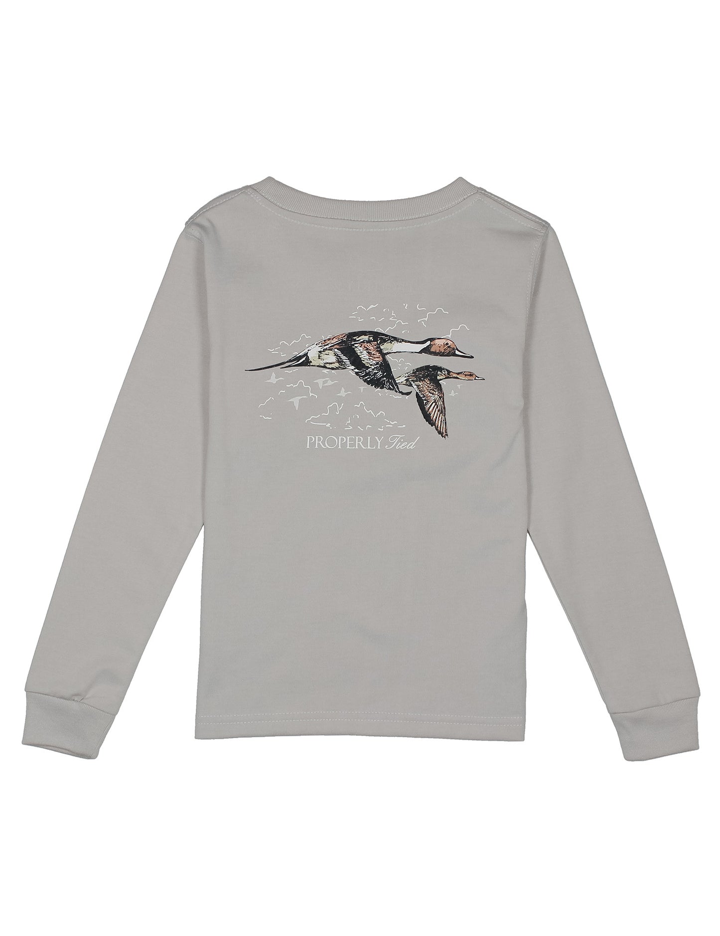 Pintails Long Sleeve Shirt, Ice Grey