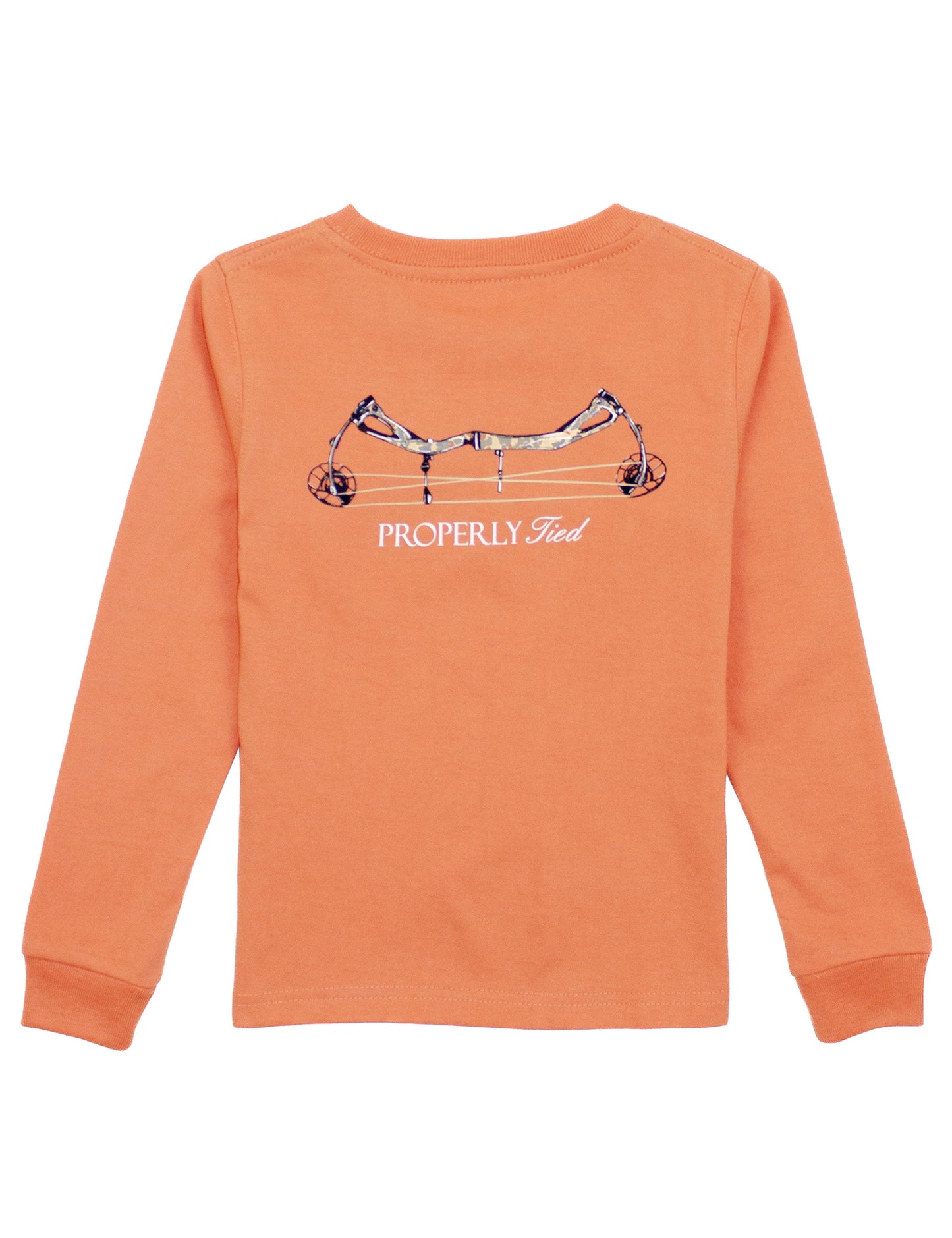 Compound Bow Long Sleeve Tee, Mango