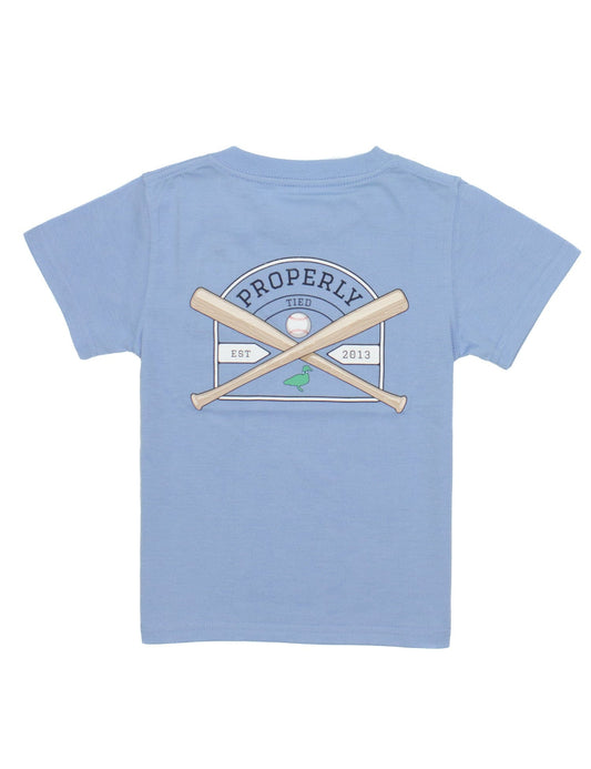 Light Blue Baseball Shield Shirt