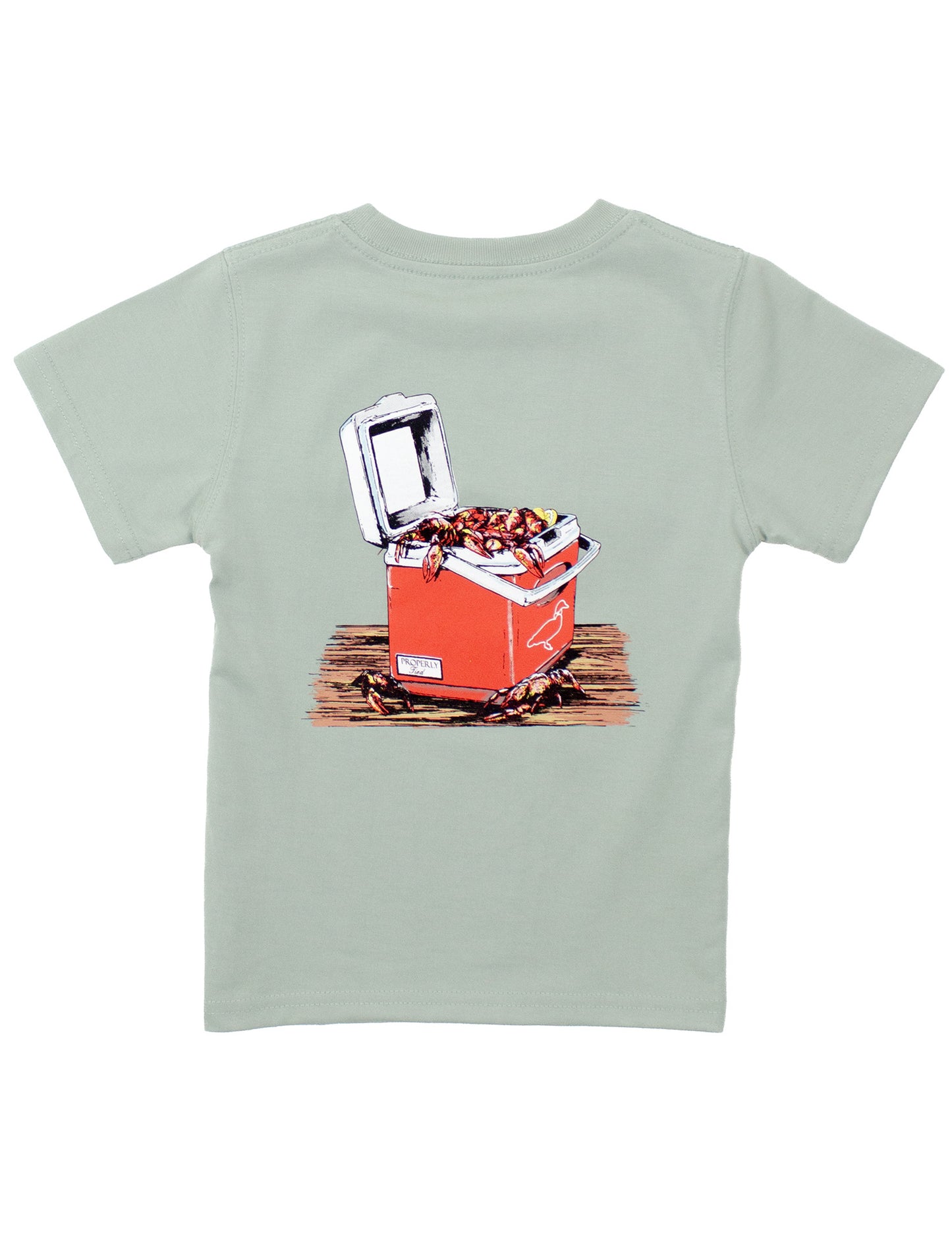 Crawfish Cooler Short Sleeve Tee, Chrome Grey