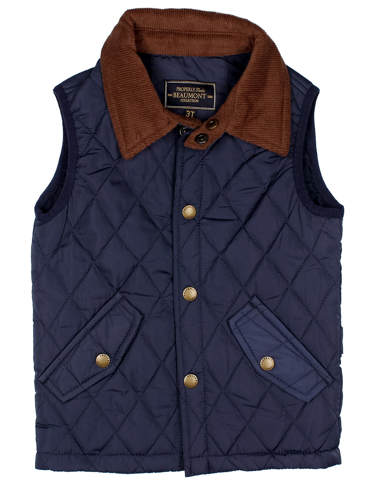Boys Beaumont Vest, Navy