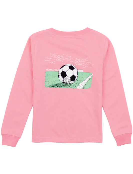 Girls Soccer Tee, Light Pink