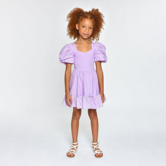 Logan Dress - Lilac Lilies