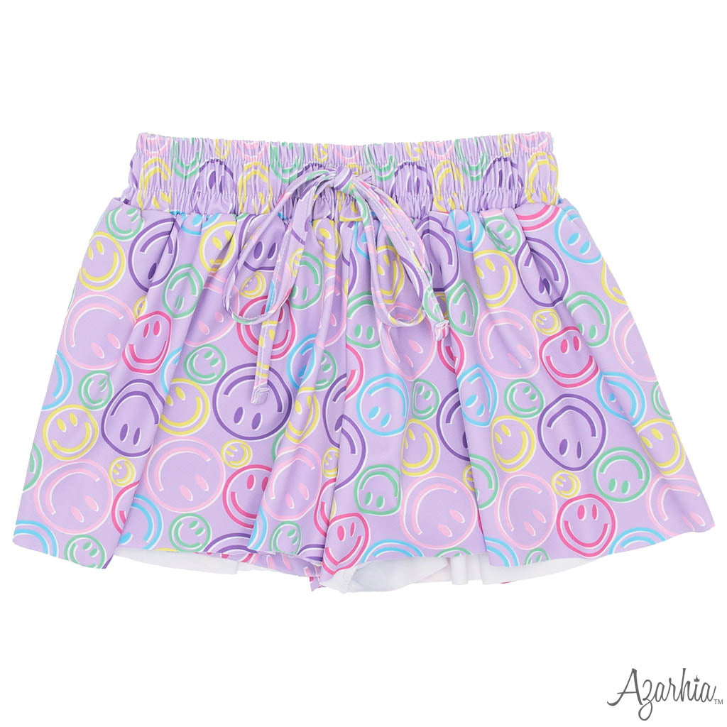 Lavender Smiley Butterfly Short