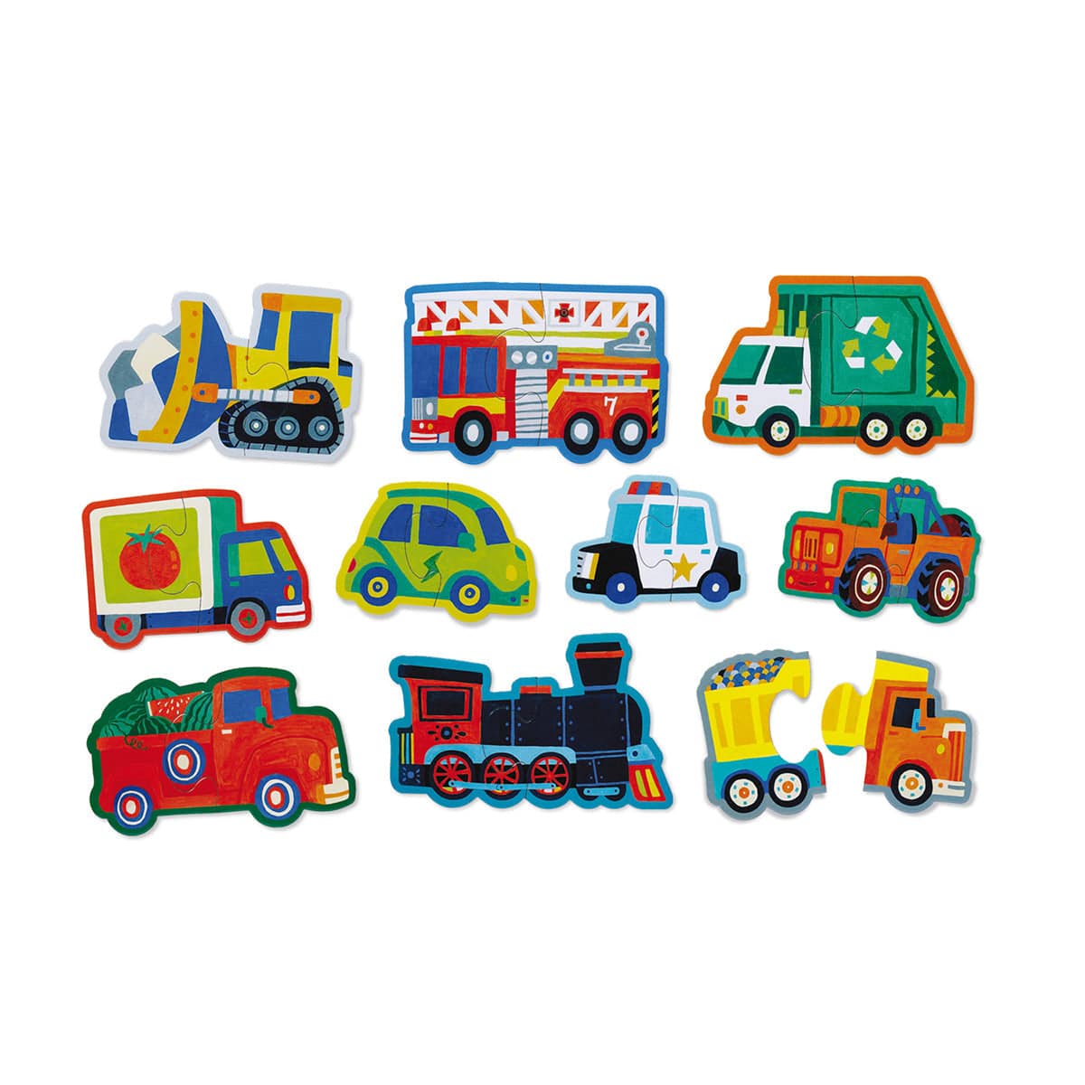 Let's Begin 2pc Vehicles Puzzle