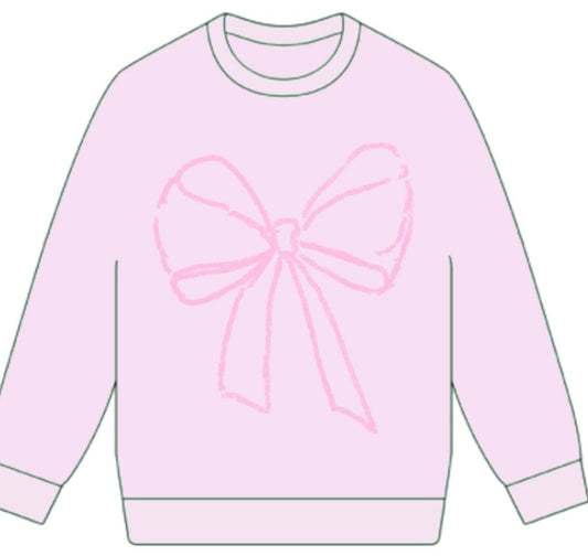 Bow Sweatshirt, Pink
