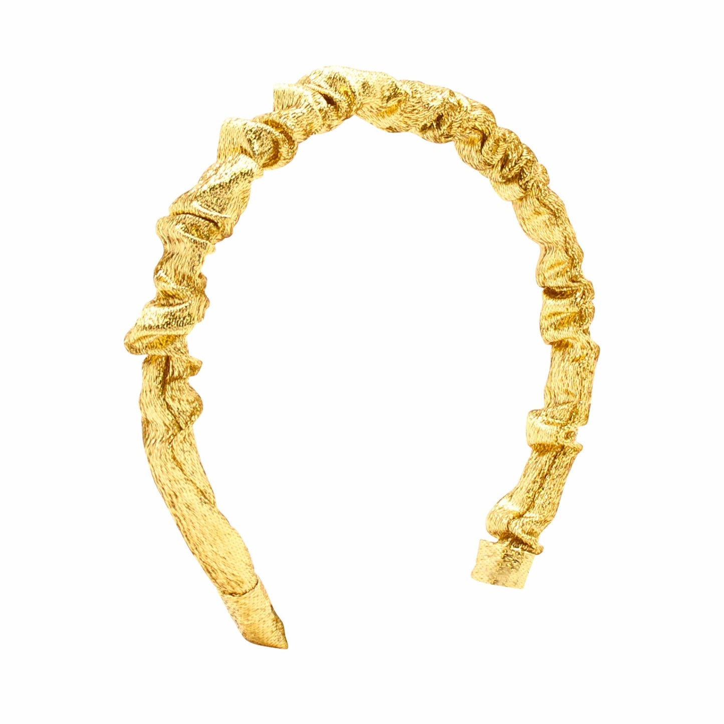 Metallic Ruffle Headband - Gold