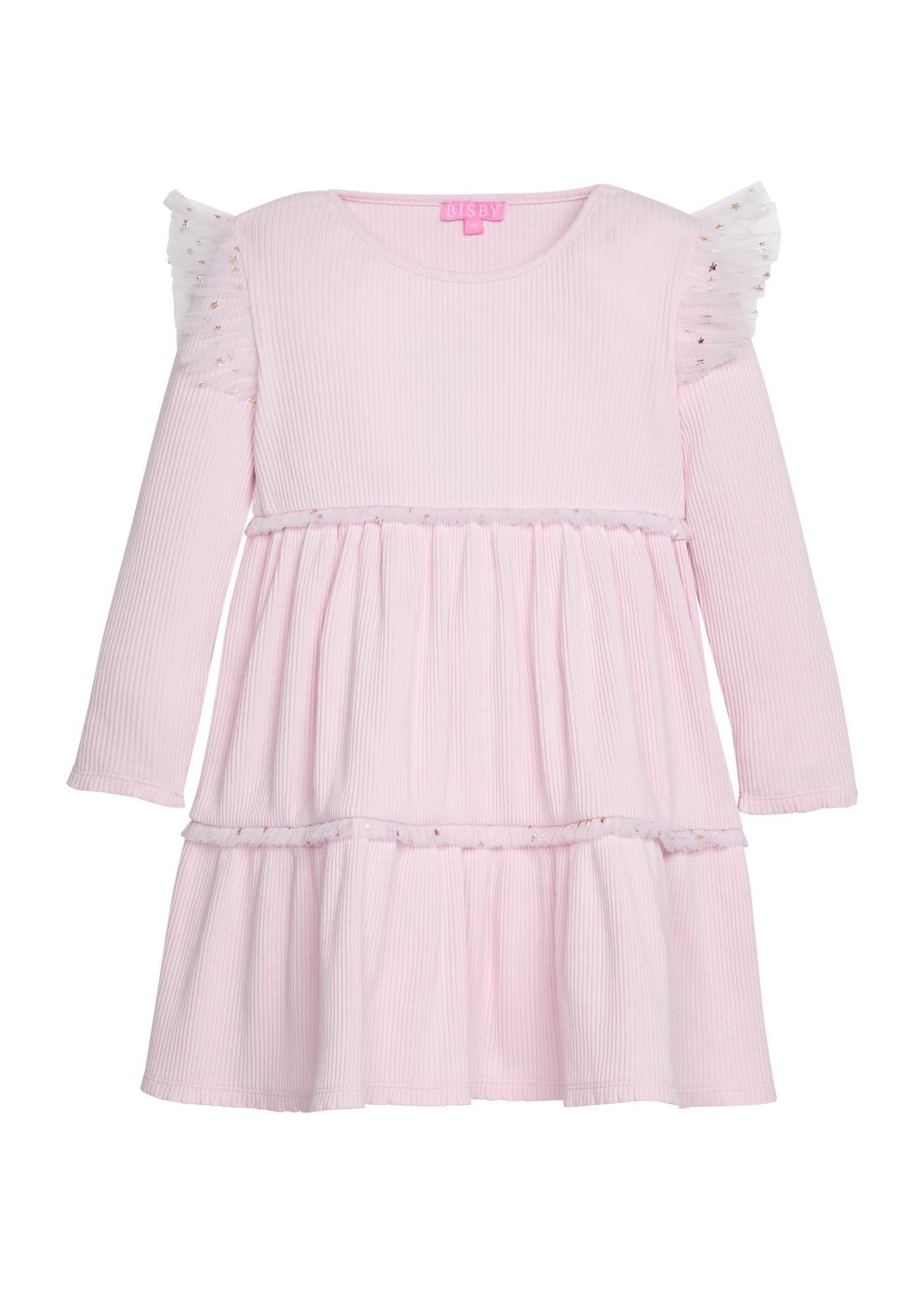 Mila Dress, Bubblegum & Gold Sparkle Stars