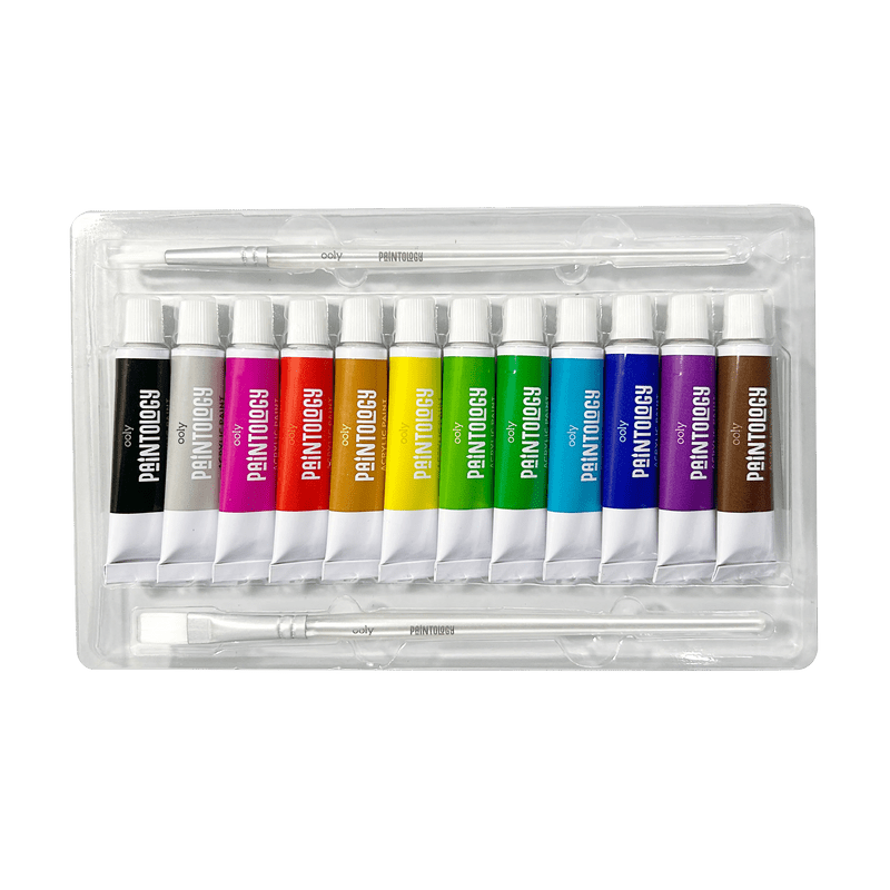 Paintology Acrylic Paints & Brushes - Classic Colors