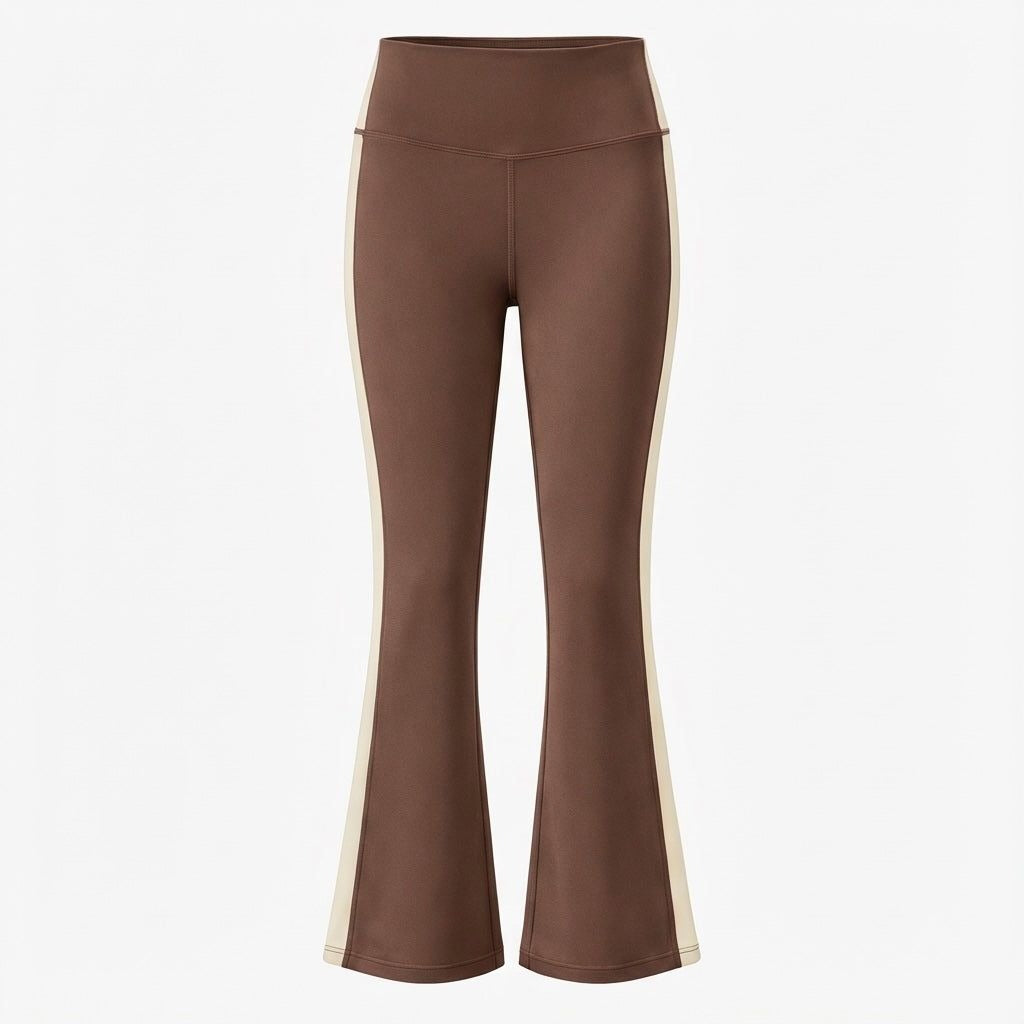 Lollie Flare Leggings, Brown/Cream