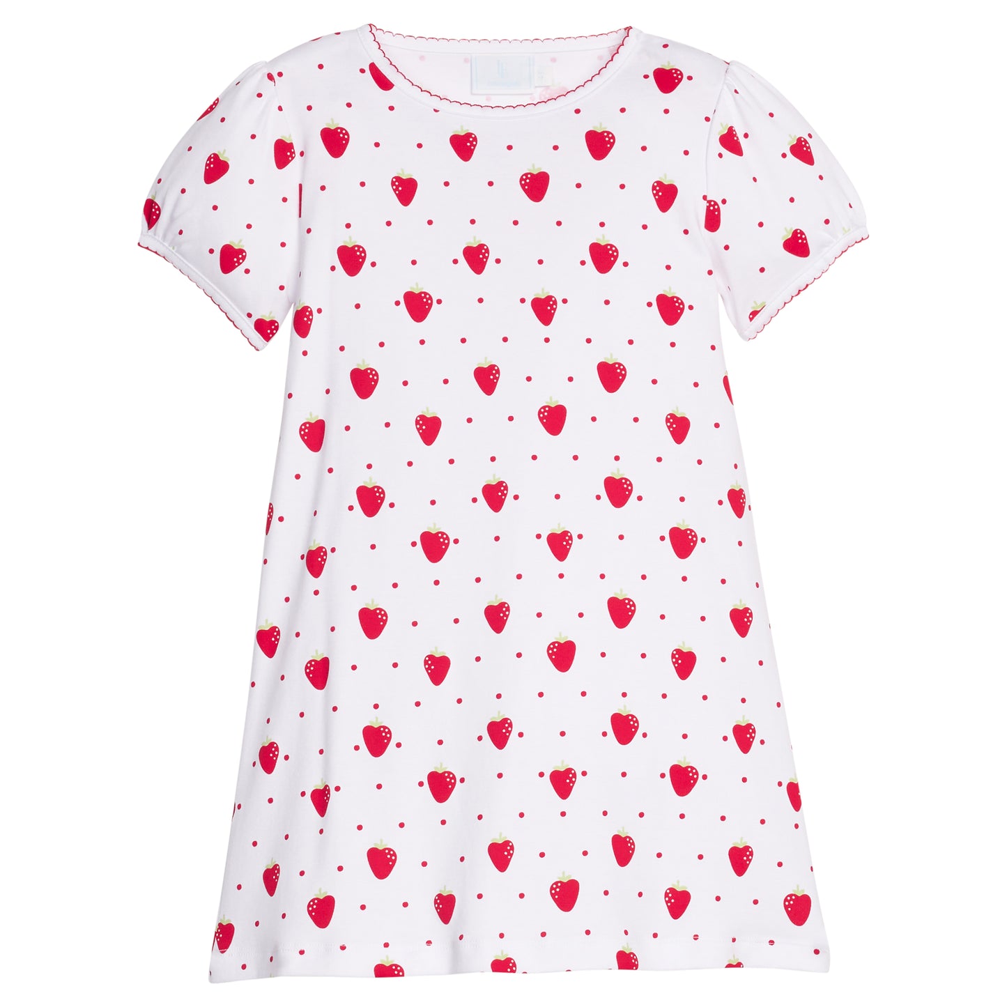Printed T-Shirt Dress, Strawberries