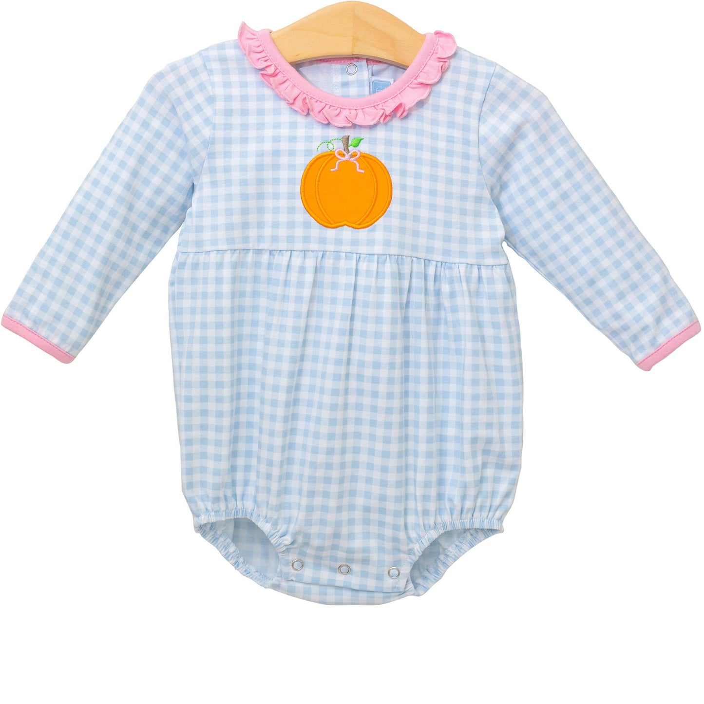 Pumpkin Applique Ruffle Bubble