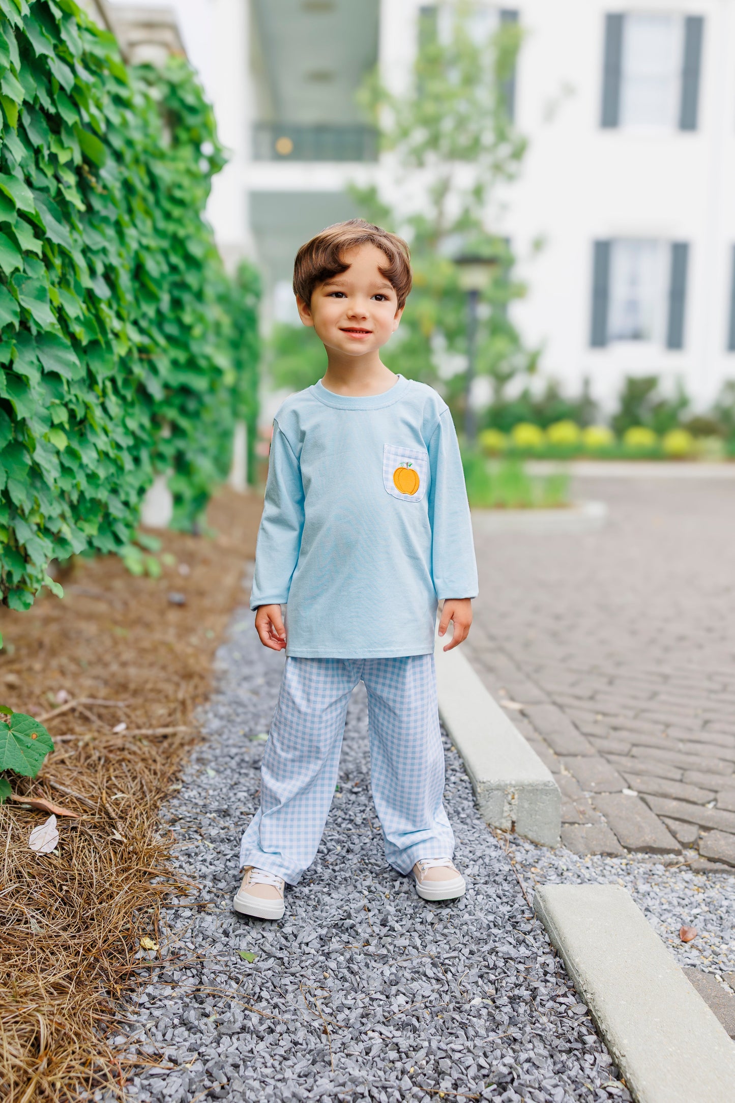 Pumpkin Applique Pant Set