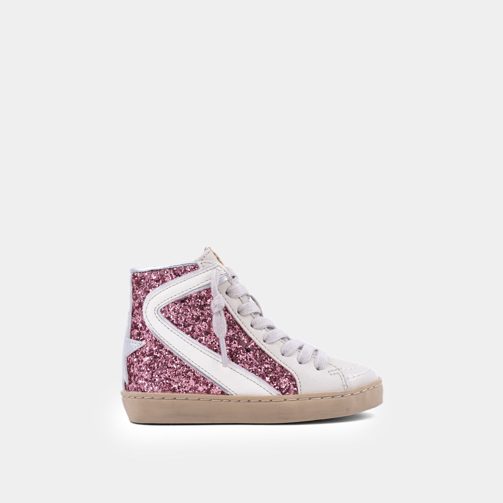Rooney Mini Sneakers - Pink Glitter