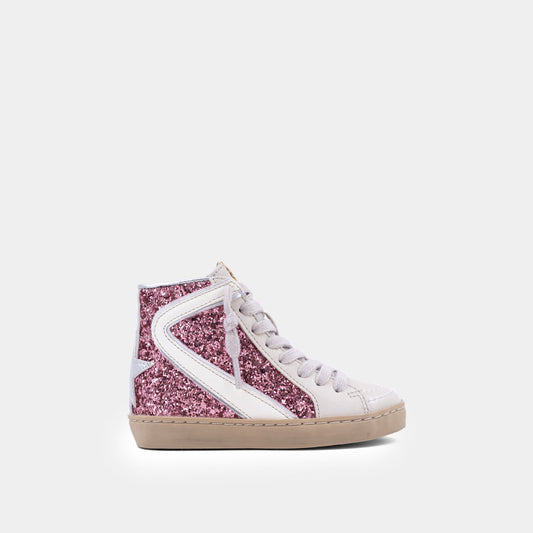 Rooney Mini Sneakers - Pink Glitter