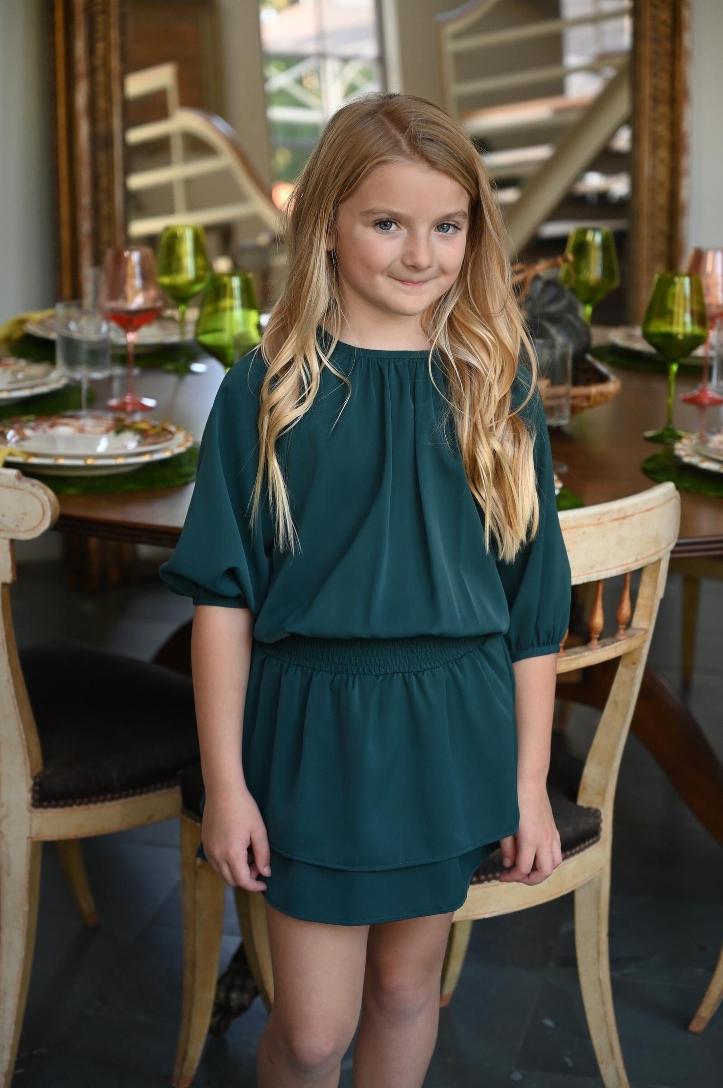 Rory Dress, Dark Green