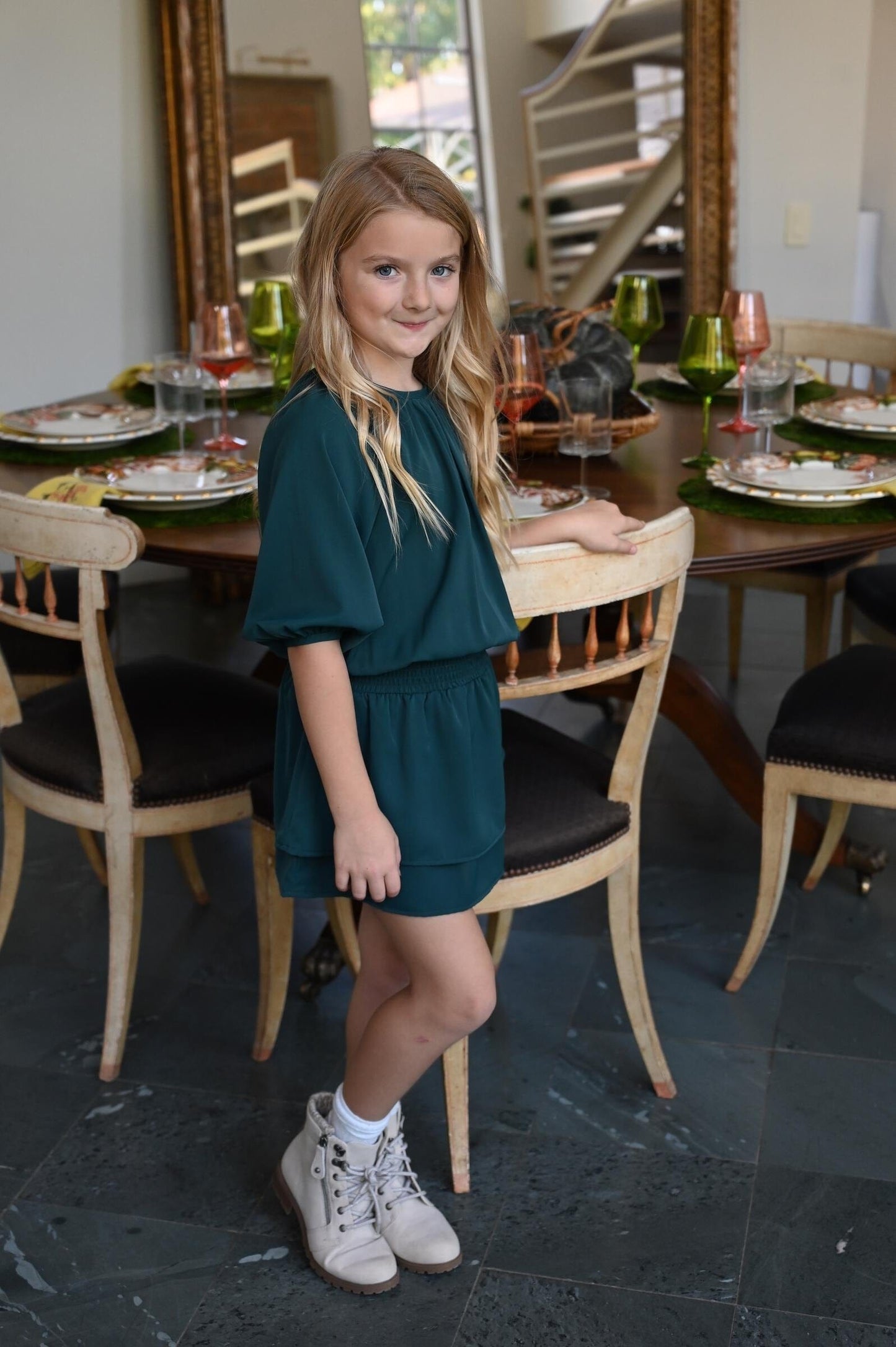 Rory Dress, Dark Green