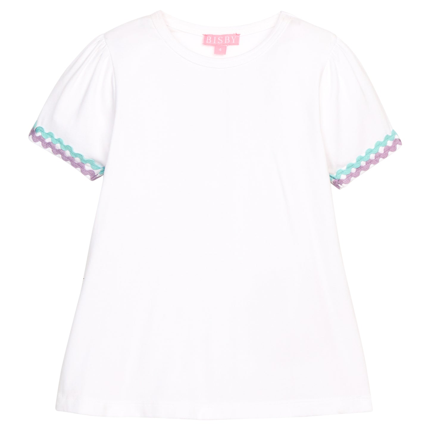 Ric Rac Essential Tee, Aqua & Lavender