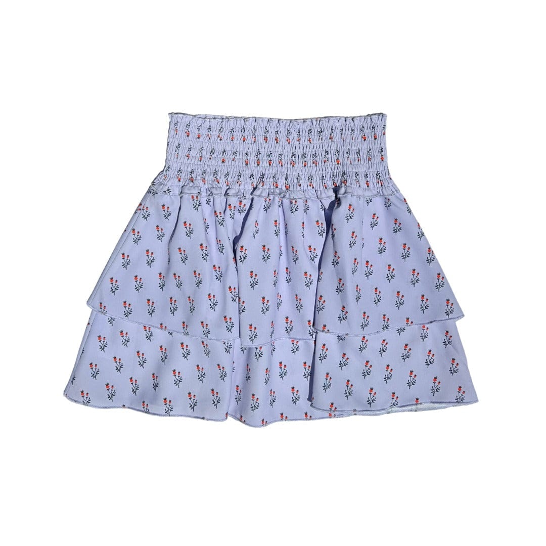 Scottie Skirt, Periwinkle Block Print