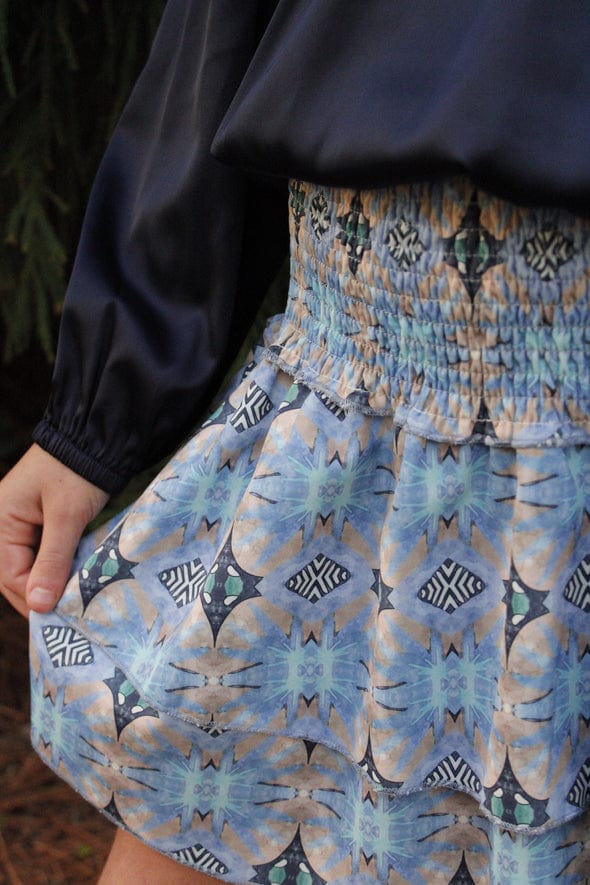 Scottie Skirt, Blue Starburst