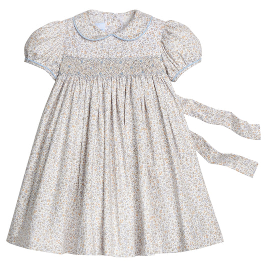 Smocked Peter Pan Dress, Winthrop Floral