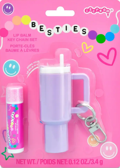 Besties Lip Balm Key Chain Set