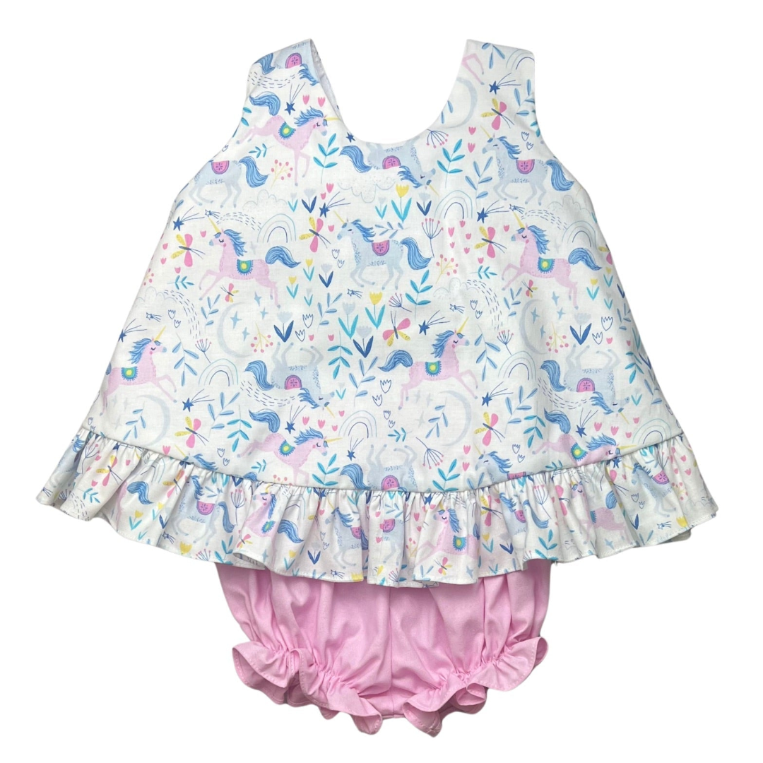 Olivia Bloomer Set, Unicorn