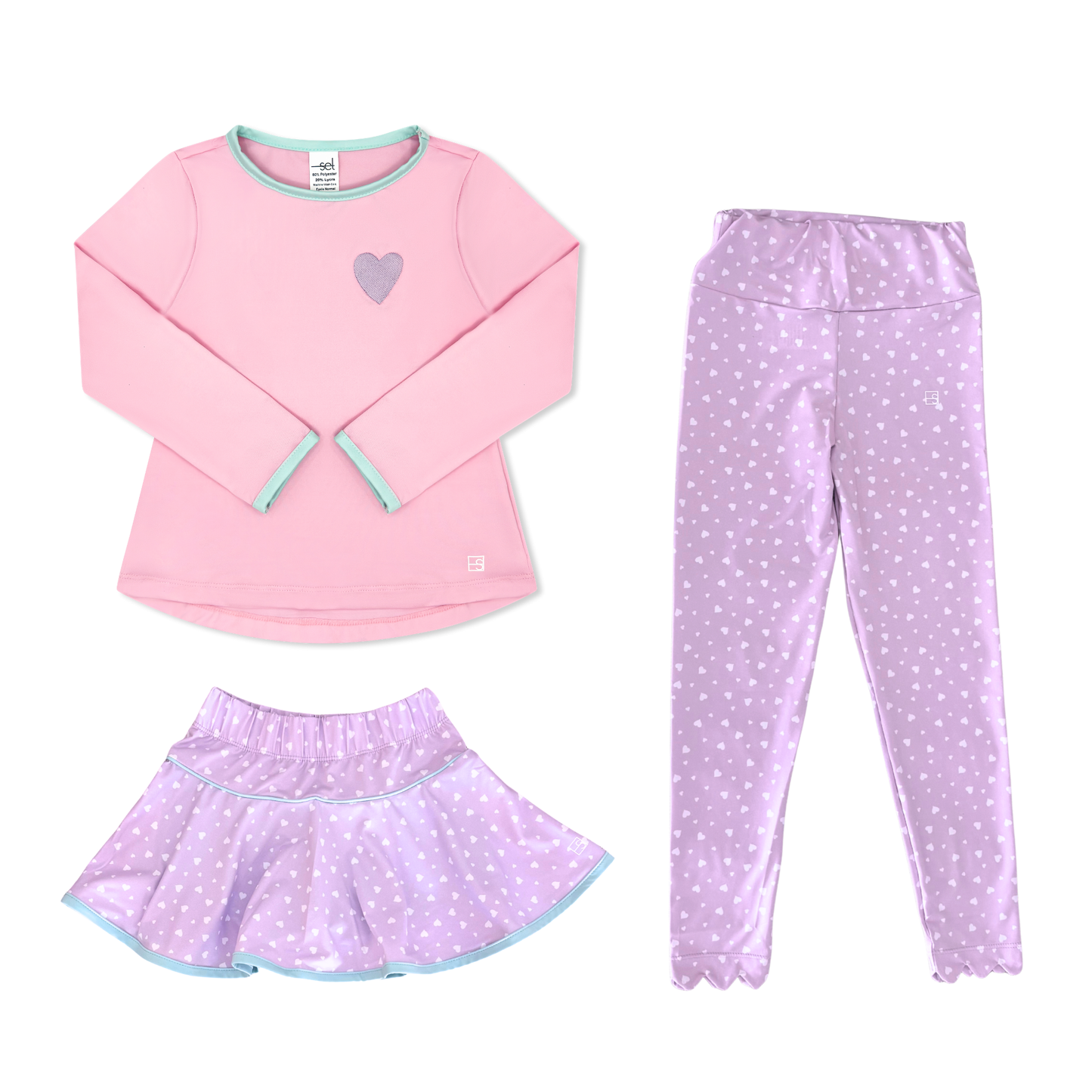 Sadie Scallop Legging - Be Mine