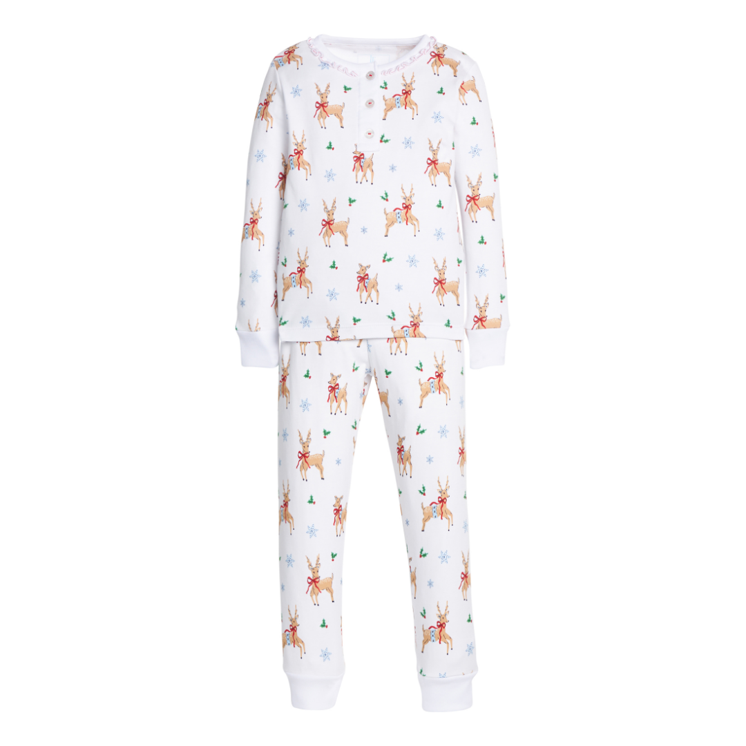 Ruffled Printed Jammies, Reindeer Games