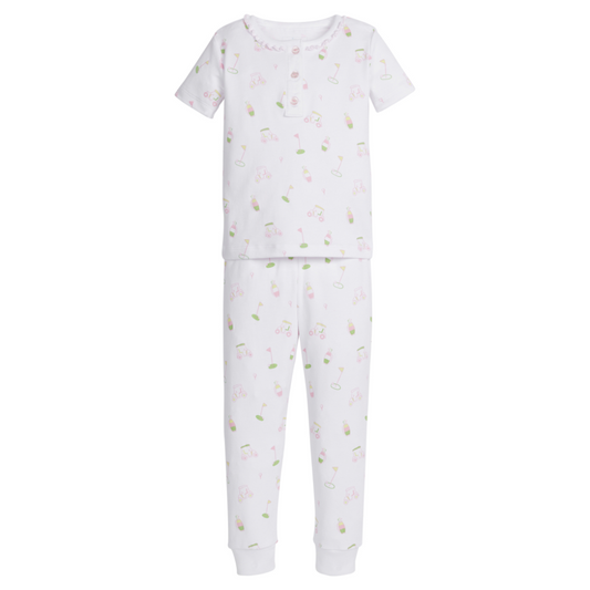 Short Sleeve Printed Jammies - Pink Golf