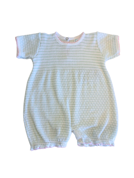 Mint Green Bubble with Pink Picot Trim
