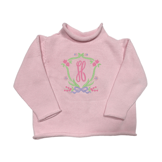 Rollneck Sweater, Light Pink
