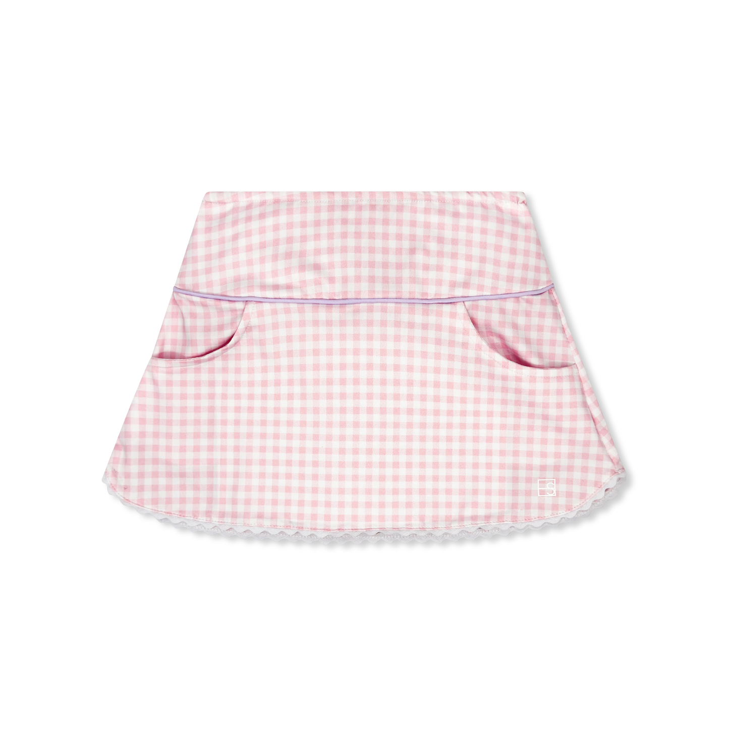 Tiffany Skort - Cotton Candy Pink Check & Petal Purple