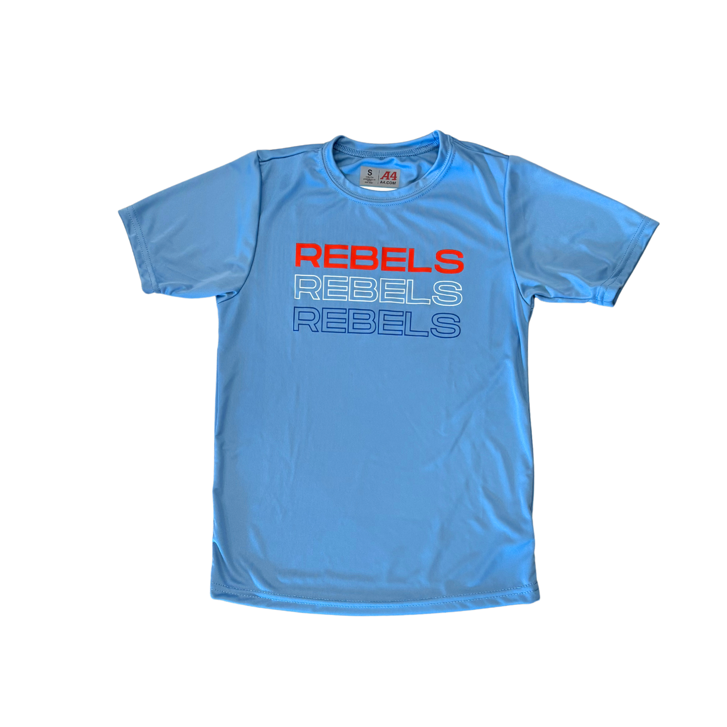 Stacked Rebels Red White Blue Performance Shirt
