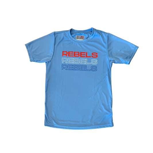 Stacked Rebels Red White Blue Performance Shirt