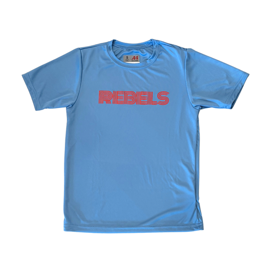 Retro REBELS Light Blue Performance Shirt