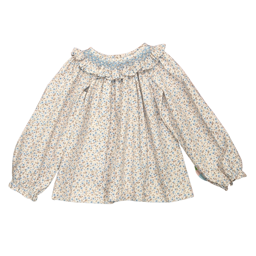 Dusty Blue Floral Scarlet Blouse