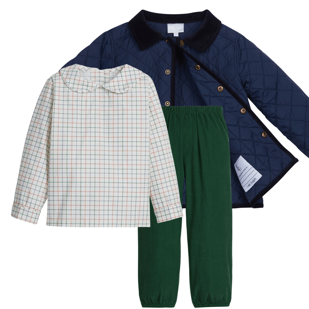 Hunter Green Corduroy Banded Pants