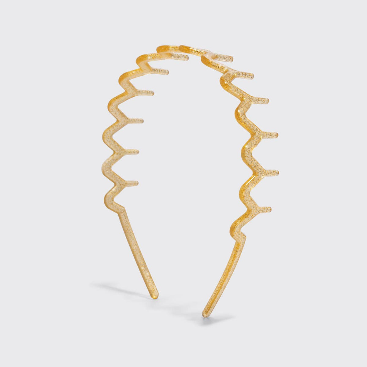 Recycled Plastic Zigzag Headbands 2pc Set, Gold & Silver