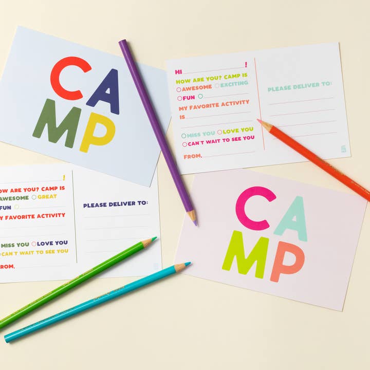 Camp Postcard - Blue