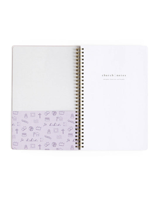 Lilac Church Notes Bible Reference Notebook with Maps