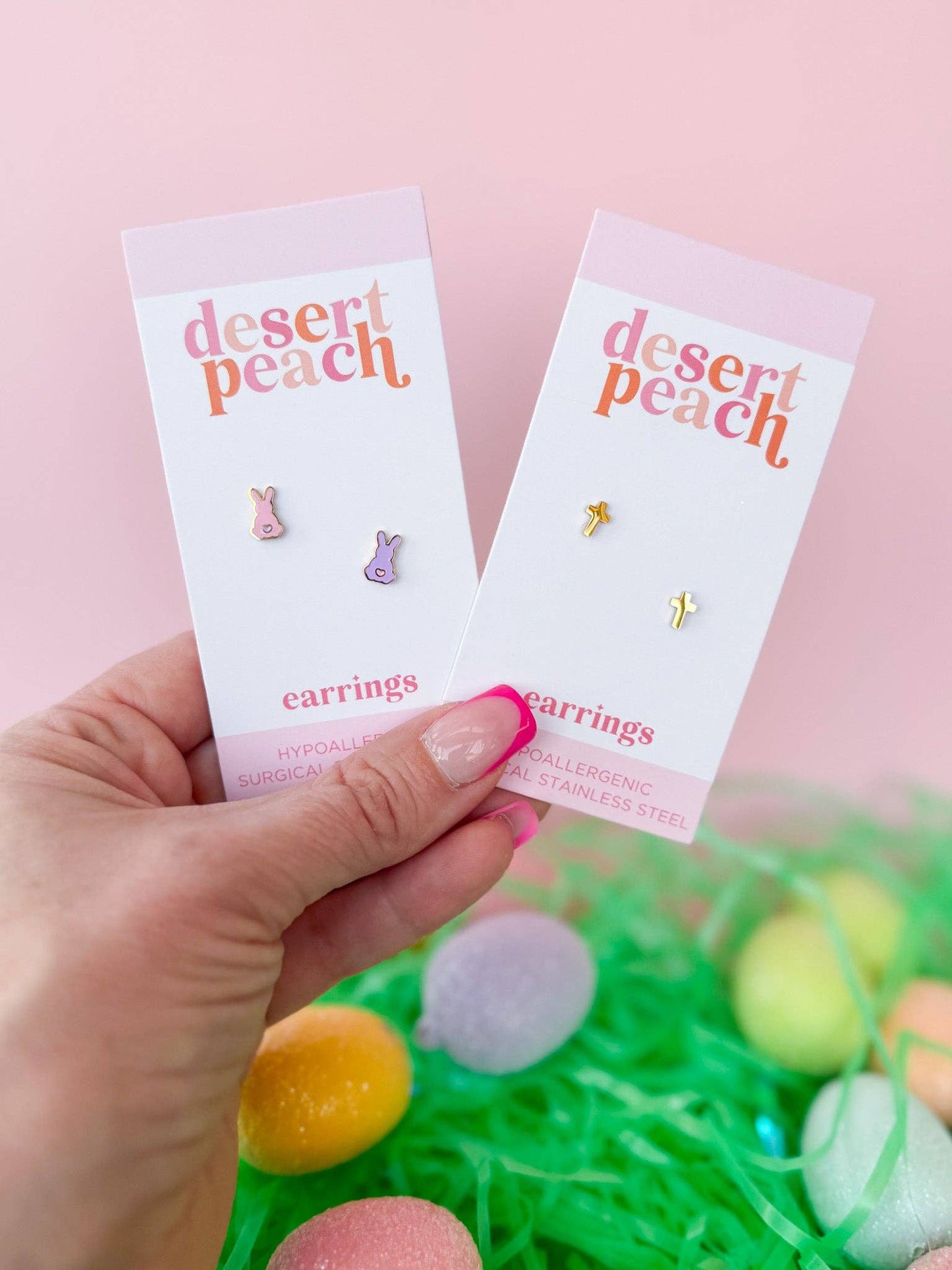 Tiny Cross Stud Earrings